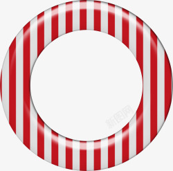 红白边框手绘边框相框线条圆环高清图片