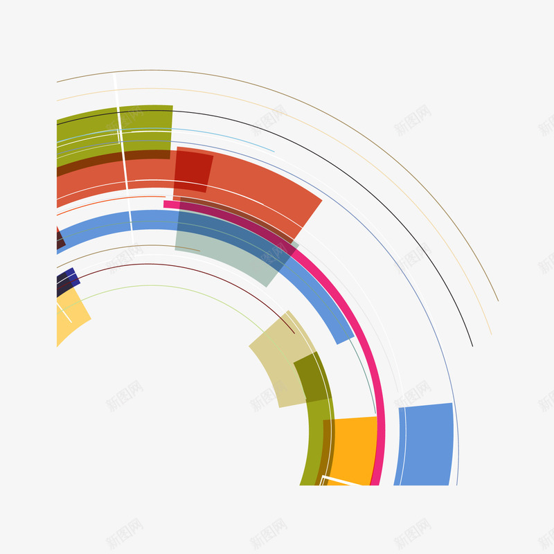 抽象炫彩圆环圆弧png免抠素材_88icon https://88icon.com 圆弧 圆环 抽象 炫彩
