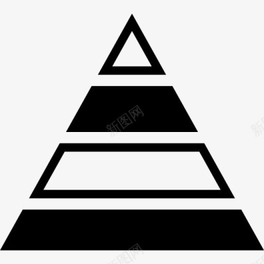 条纹的三角形状图标图标
