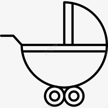 婴儿床婴儿车车轮图标图标