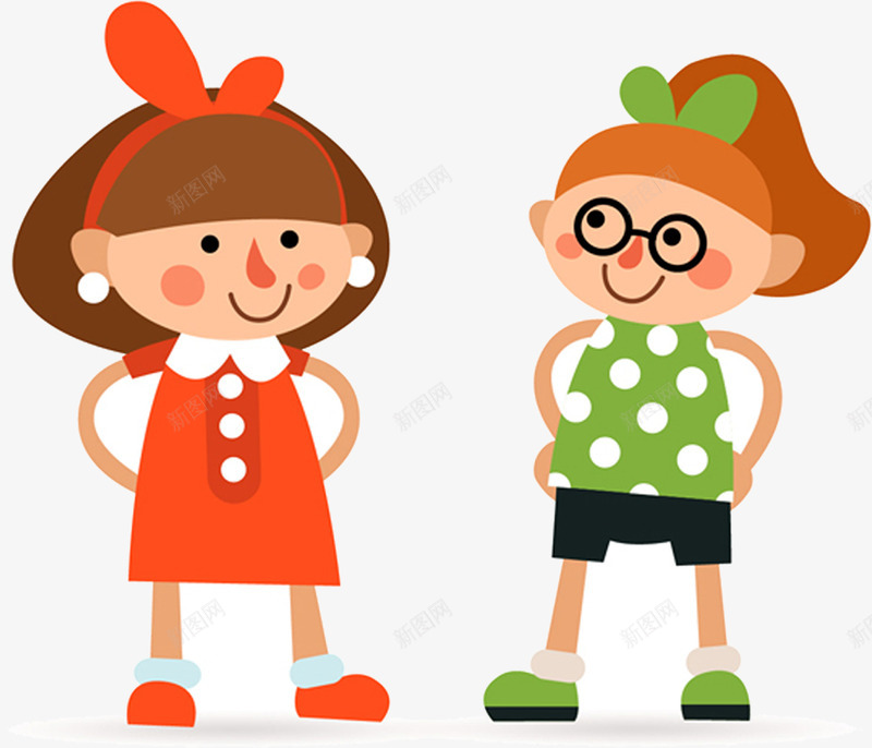 两个小女孩面对面卡通图案png免抠素材_88icon https://88icon.com 卡通 可爱 小女孩 温馨 简约