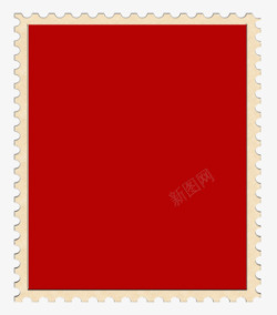 红色邮票底纹花边宝贝边框素材