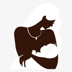母乳喂养周人物矢量图素材