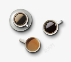 咖啡惬意生活俯视素材