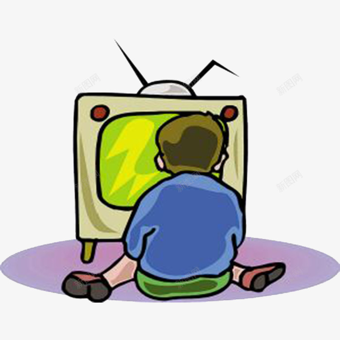 孩子看电视png免抠素材_88icon https://88icon.com 家人看电视 小孩看电视 小男孩看电视 手绘看电视 男孩看电视 看电视