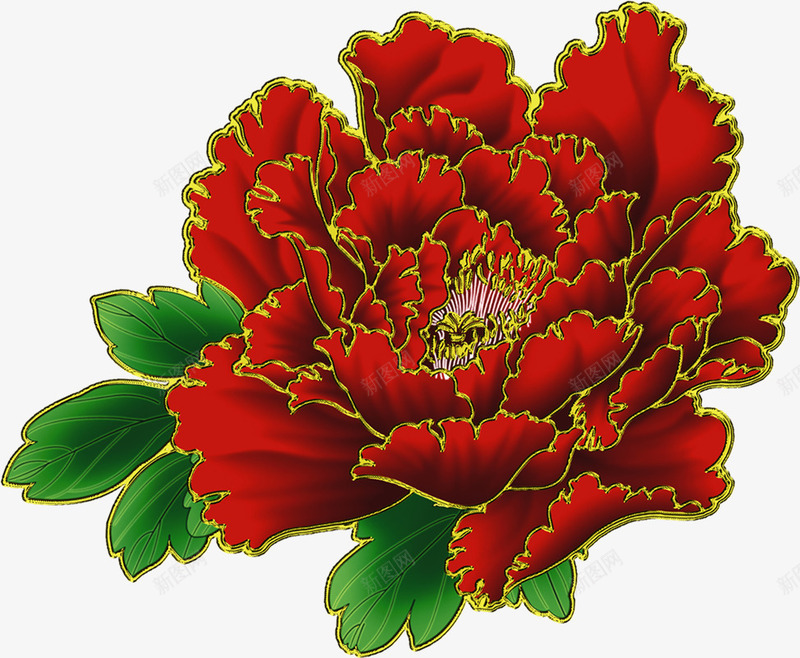 红色扁平创意彩绘红色花朵png免抠素材_88icon https://88icon.com 创意 彩绘 扁平 红色 花朵