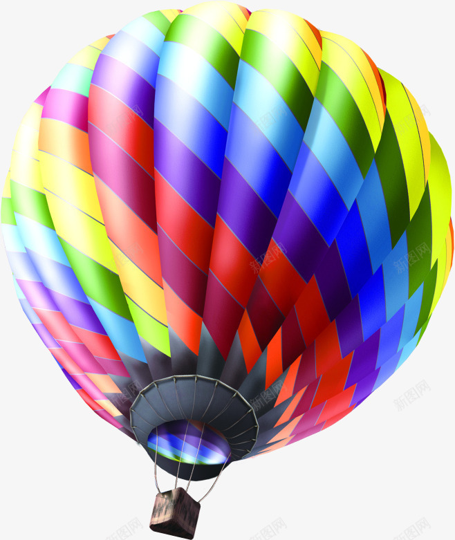 彩色条纹手绘热气球png免抠素材_88icon https://88icon.com 彩色 条纹 热气球