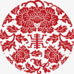 中国古风圆形环纹装饰素材