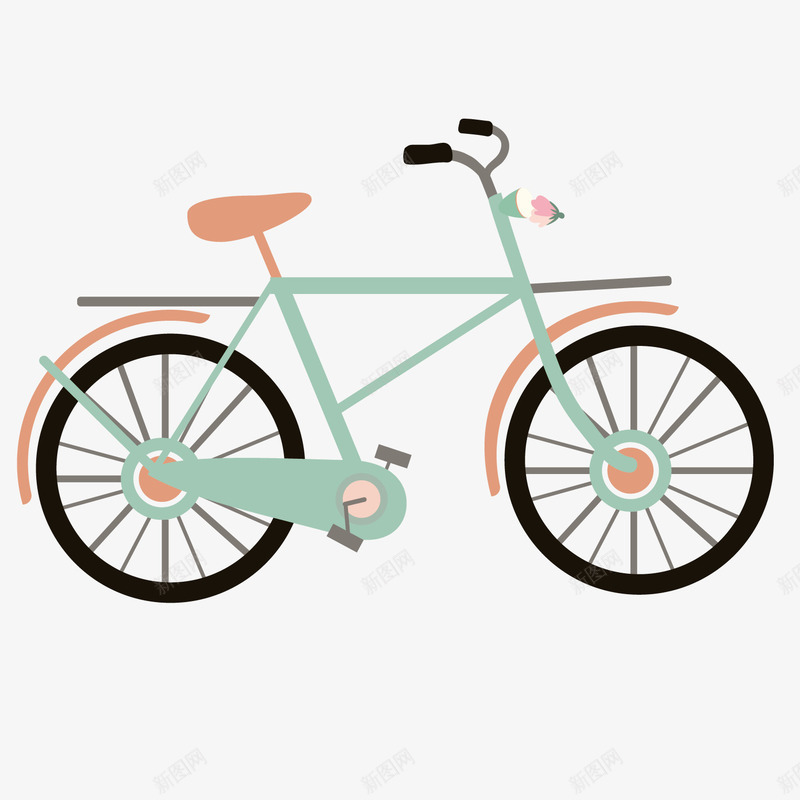 卡通自行车png免抠素材_88icon https://88icon.com 低碳生活 低碳节能 公益 单车 卡通 卡通手绘自行车 彩色 生态理念 脚踏车 自行车 骑行