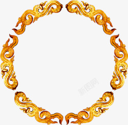 互动金色圆环装饰素材