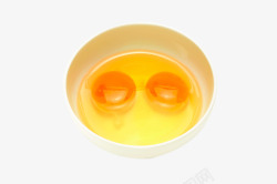 生鸡蛋碗里的双黄生鸡蛋高清图片