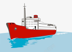 快递运输方式大海中航行的轮船高清图片