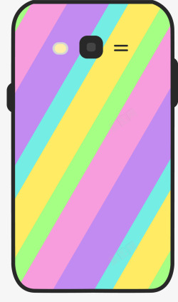 彩虹斜向手机壳素材