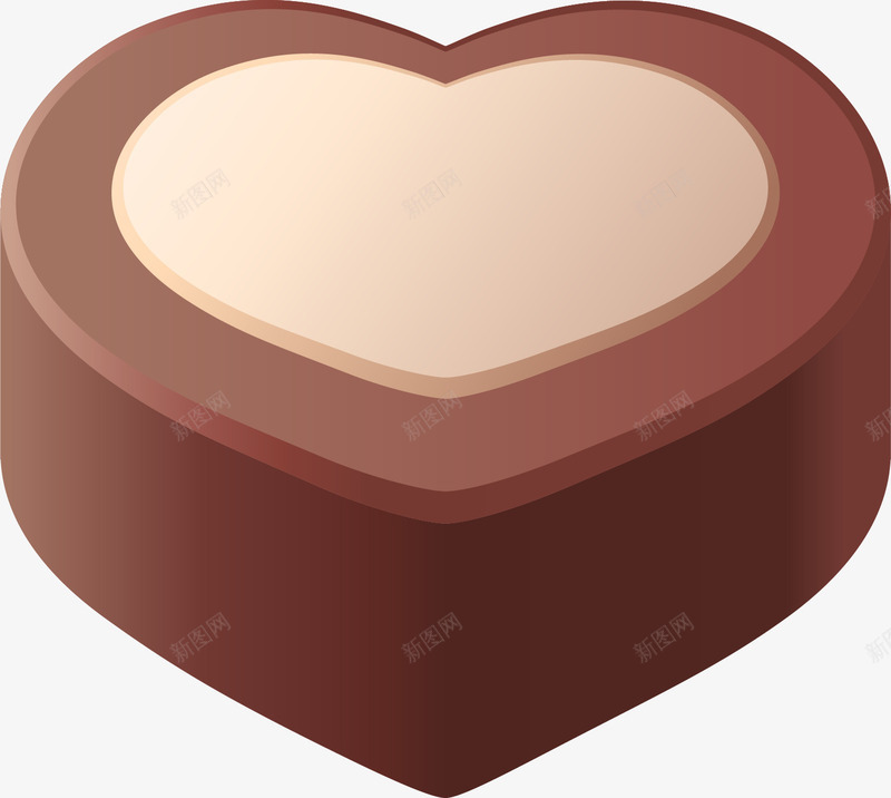 卡通咖啡色爱心png免抠素材_88icon https://88icon.com 免抠PNG 卡通 咖啡色 巧克力 爱心 爱情 盒子