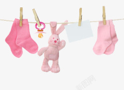 粉色婴儿用品素材