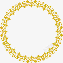 黄色高贵圆环花纹素材