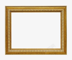 镀金长方形木质画框金色老式木框架摄影高清图片