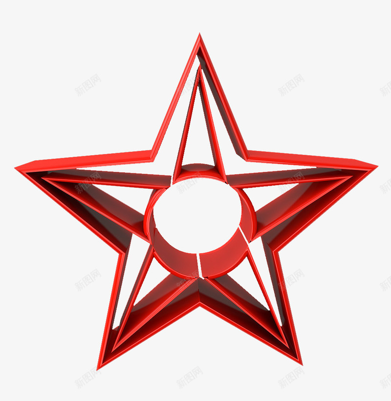 3D红色五角星png免抠素材_88icon https://88icon.com 3D 字符 按钮符号 标志 红色五角星 红色素材