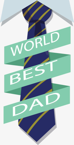 最佳父亲条纹领带父亲节竖副矢量图高清图片