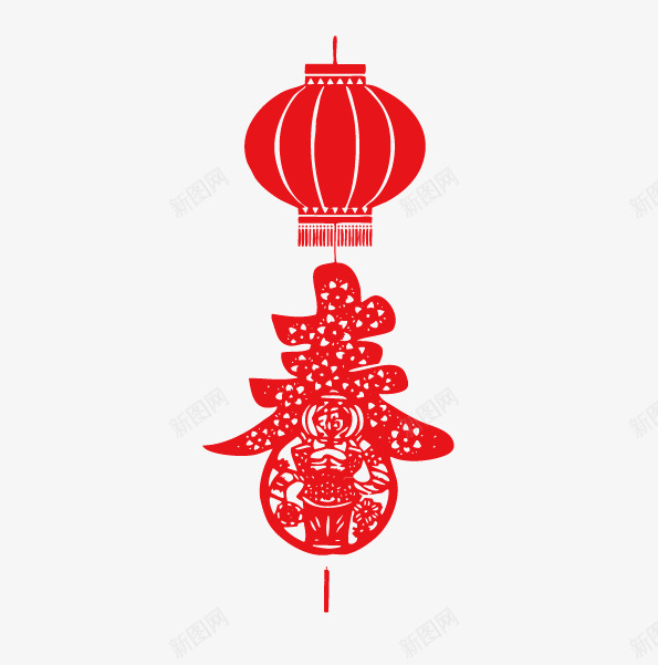 春字剪纸png免抠素材_88icon https://88icon.com 新春 春节 灯笼 过年素材