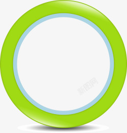 绿色双层圆环造型素材