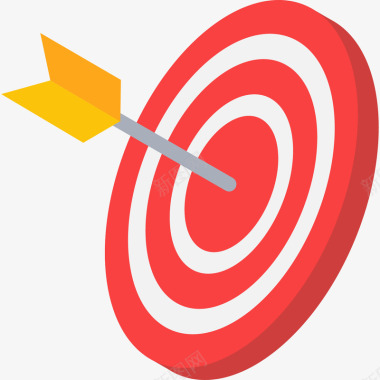红色圆环射箭瞄准元素图标图标