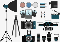 高科技摄像专业摄影器材矢量图高清图片