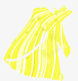 黄色花朵条纹素材
