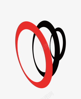 圆环卡通扁平化logo圆环标识矢量图图标图标