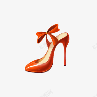 红色高跟鞋生活图标图标