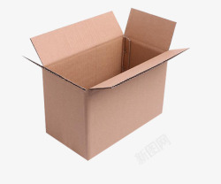 商品坐子空的瓦楞纸盒包装盒高清图片