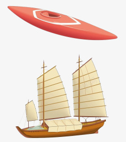 海上交通工具帆船素材