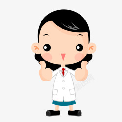 卡通医疗人物女孩素材