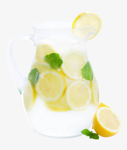 柠檬冰饮料瓶子素材