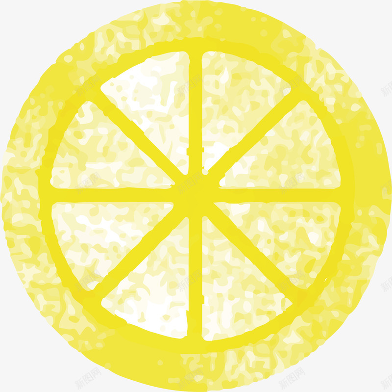 黄色的柠檬片矢量图ai免抠素材_88icon https://88icon.com 圆形 平均 果皮 果肉 柠檬片 水果 酸甜 黄色 矢量图