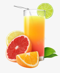 西柚柠檬橙汁素材