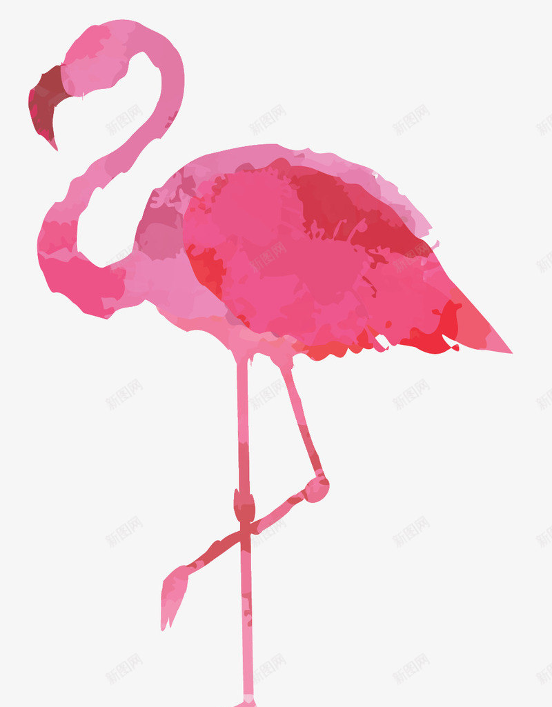 卡通火烈鸟挂画装饰图案png免抠素材_88icon https://88icon.com 时尚 极简 火烈鸟床头画 火烈鸟挂画 火烈鸟现代画 现代