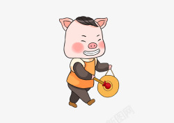 猪年猪小福素材