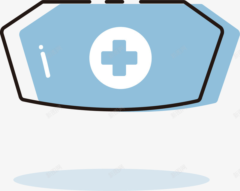蓝色的帽子矢量图ai免抠素材_88icon https://88icon.com 创意 医院 帽子 护士 护士帽 护士漫画 矢量图 蓝色 设计