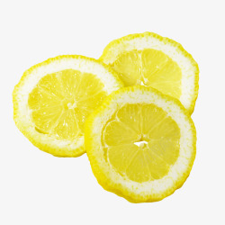 新鲜黄柠檬片摄影素材