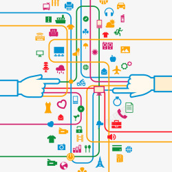 线条链接互联网时代高清图片