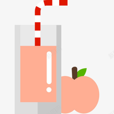 水果蜜桃果茶图标图标