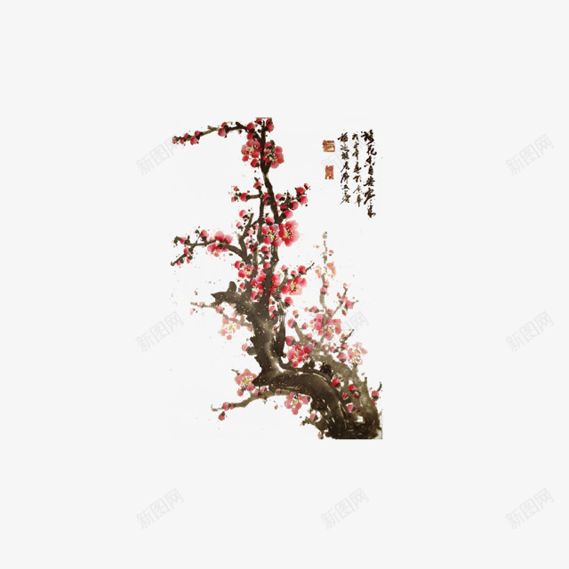 梅花枝png免抠素材_88icon https://88icon.com 中国风 地产 家具 枝叶 梅花枝 装饰