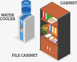 办公室一角矢量图素材
