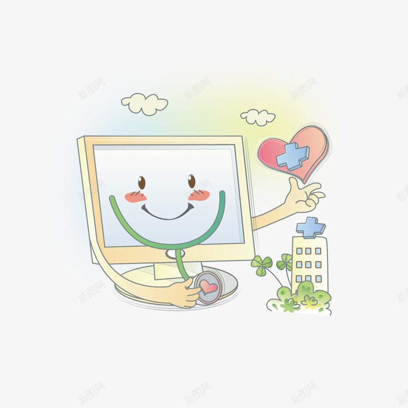 卡通插画png免抠素材_88icon https://88icon.com 医院 卡通医疗用品 卡通插画 爱心