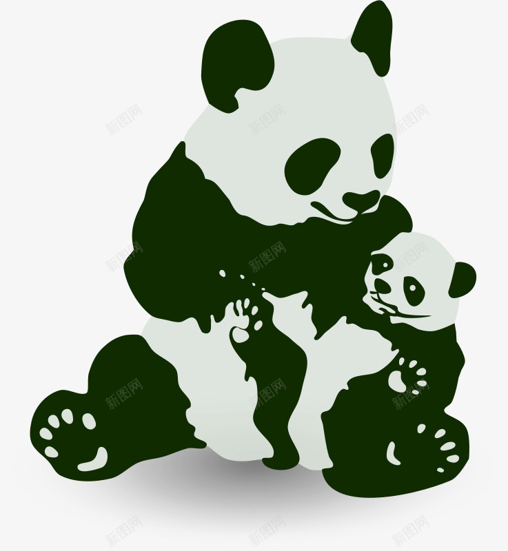 熊猫妈妈和熊猫宝宝png免抠素材_88icon https://88icon.com 妈妈宝宝 宝宝 宝宝妈妈 熊猫