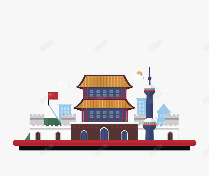 世界旅游景点png免抠素材_88icon https://88icon.com 东方明珠 古代 市区 建筑 故宫 旅游景点 现代 高楼大厦