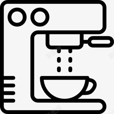 餐厅信纸咖啡机图标图标