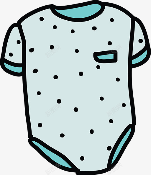 卡通Baby衣服png免抠素材_88icon https://88icon.com baby用品 婴儿服饰 婴儿用品 蓝色衣服