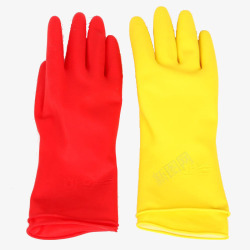 手套红黄色照片医疗医用手套素材